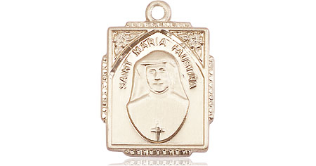 14kt Gold Filled Saint Maria Faustina Medal