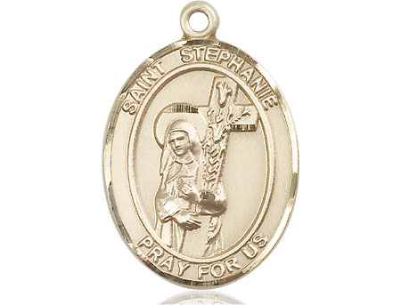 14kt Gold Saint Stephanie Medal