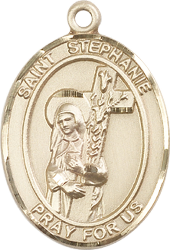 14kt Gold Saint Stephanie Medal