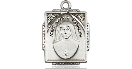 Sterling Silver Saint Maria Faustina Medal