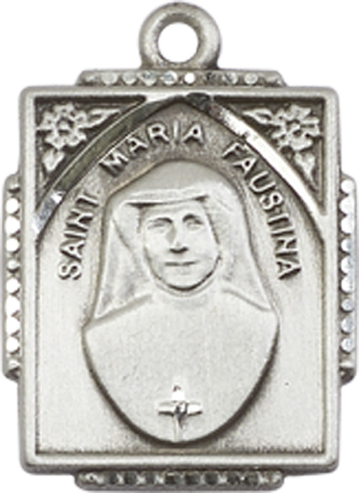 Sterling Silver Saint Maria Faustina Medal