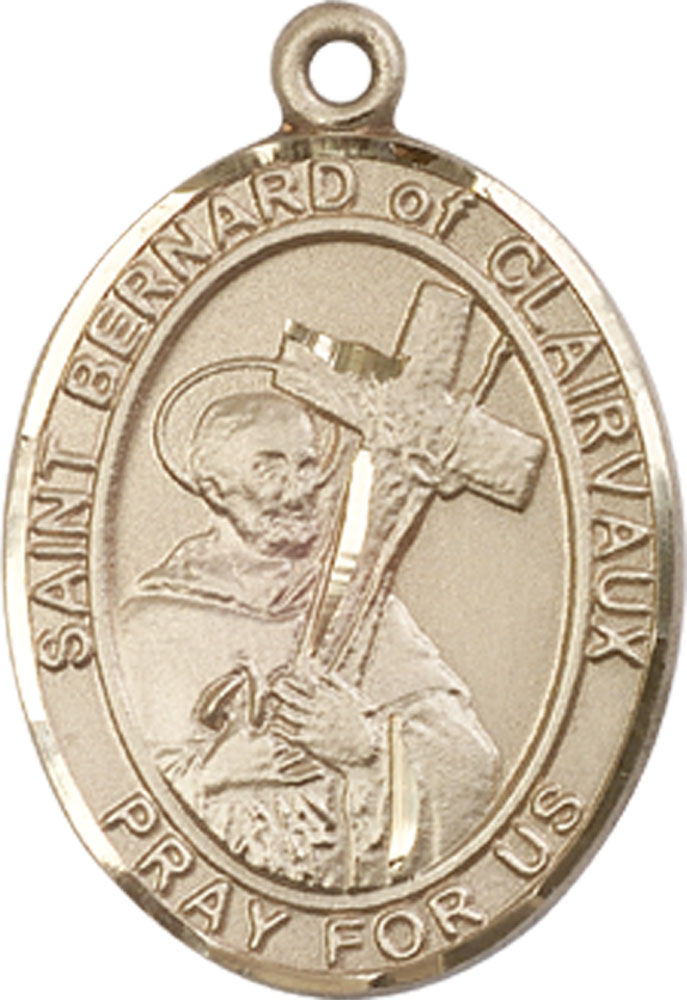 14kt Gold Saint Bernard of Clairvaux Medal