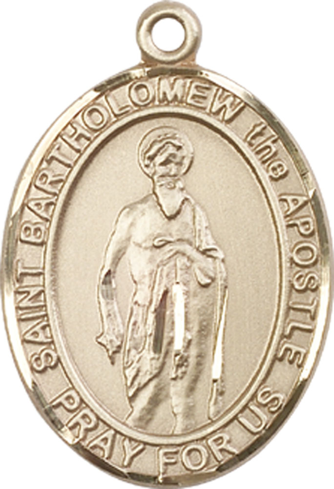 14kt Gold Saint Bartholomew the Apostle Medal