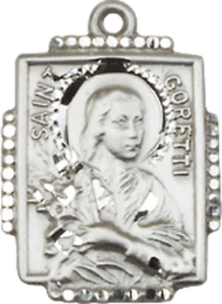 Sterling Silver Saint Maria Goretti Medal - With Box