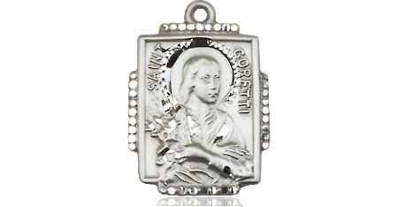 Sterling Silver Saint Maria Goretti Medal - With Box