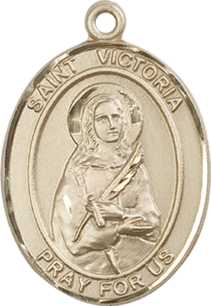 14kt Gold Saint Victoria Medal