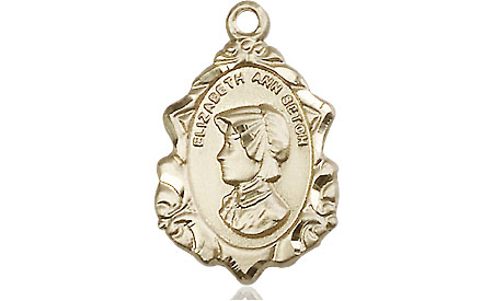 14kt Gold Filled Saint Elizabeth Ann Seton Medal