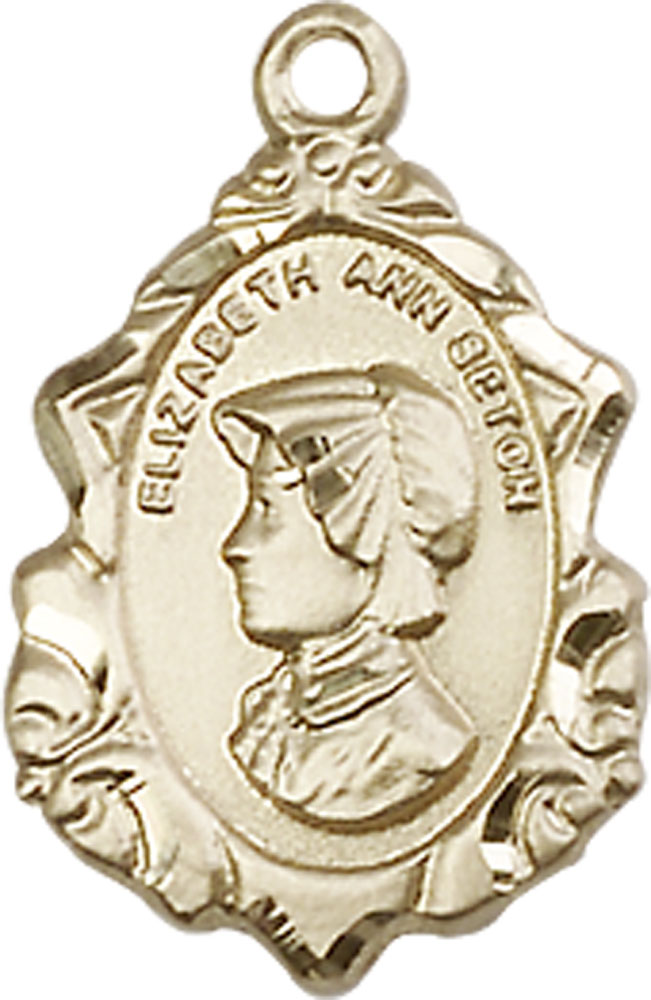 14kt Gold Filled Saint Elizabeth Ann Seton Medal