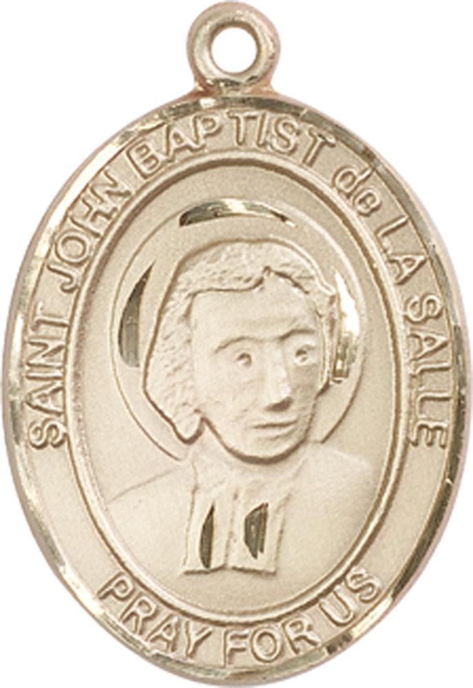 14kt Gold Saint John Baptist de la Salle Medal