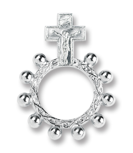 Silver Rosary Ring  sold in inc of 25-P65