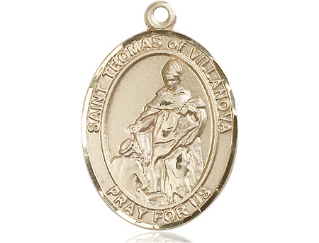 14kt Gold Saint Thomas of Villanova Medal