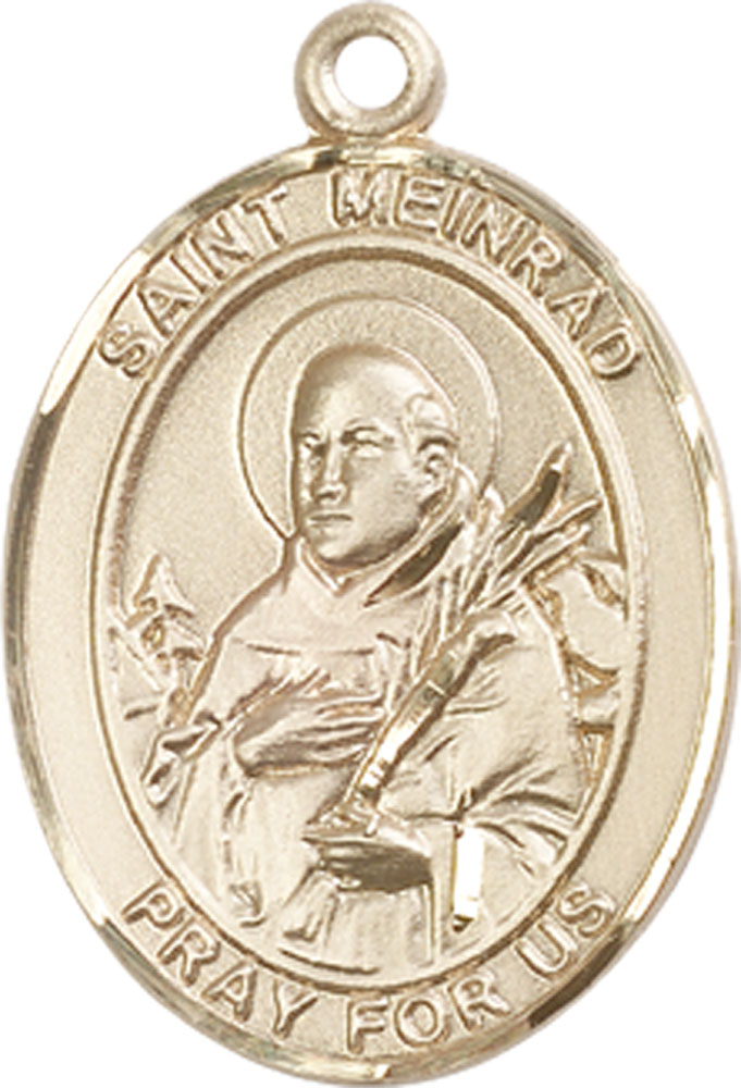 14kt Gold Saint Meinrad of Einsideln Medal