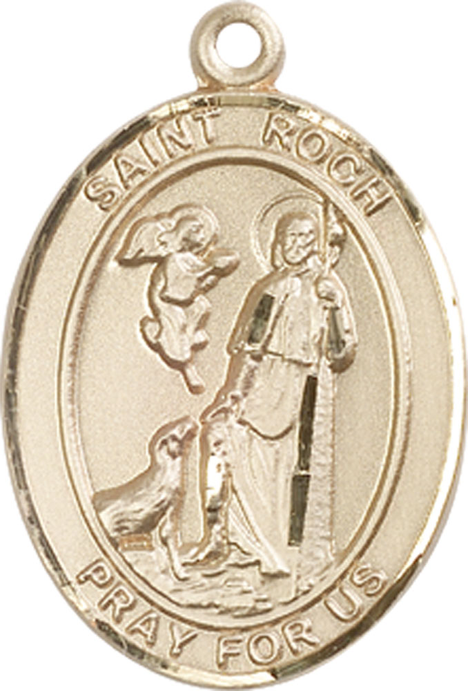 14kt Gold Saint Roch Medal