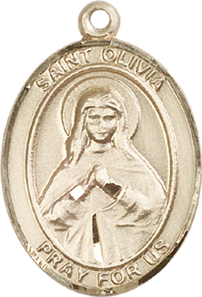 14kt Gold Saint Olivia Medal