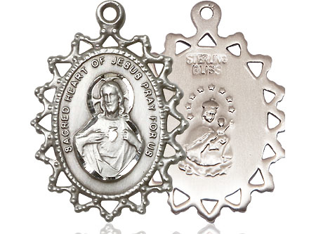 Sterling Silver Scapular Medal