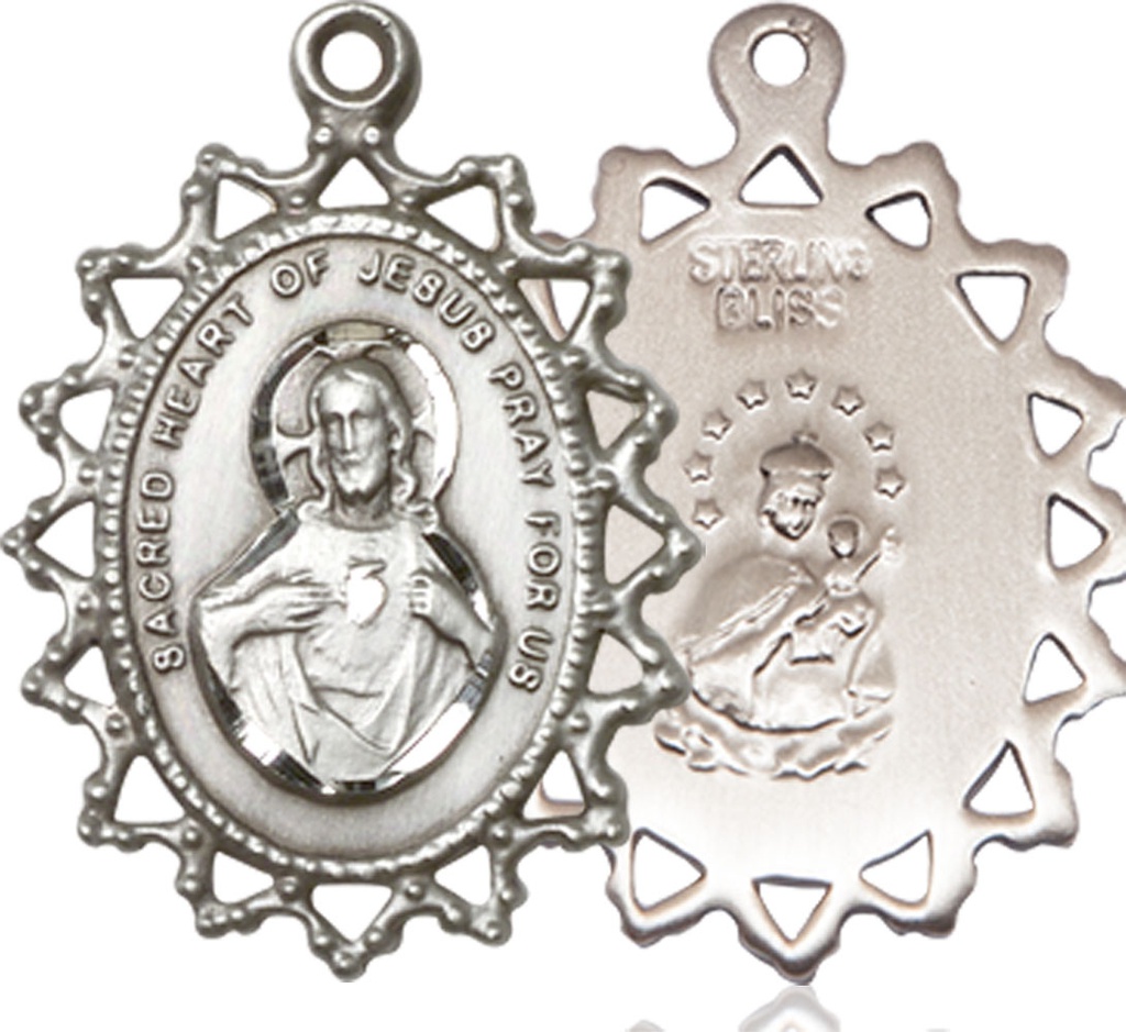 Sterling Silver Scapular Medal