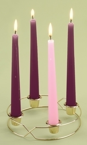 6.5&quot;D Metal Advent Wreath W/4 - Christmas