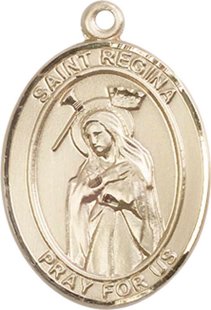 14kt Gold Saint Regina Medal