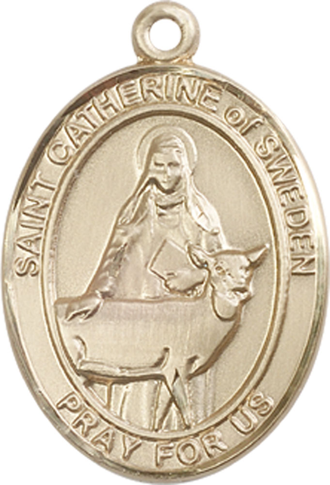 14kt Gold Saint Catherine of Sweden Medal