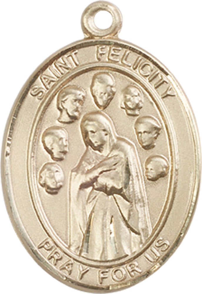 14kt Gold Saint Felicity Medal