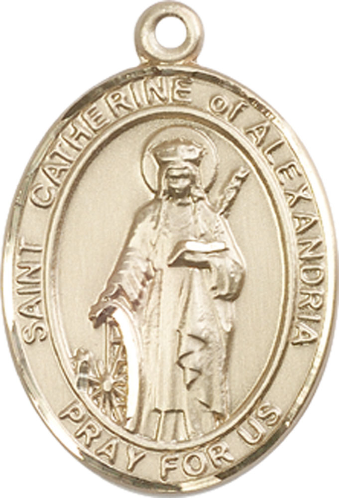 14kt Gold Saint Catherine of Alexandria Medal