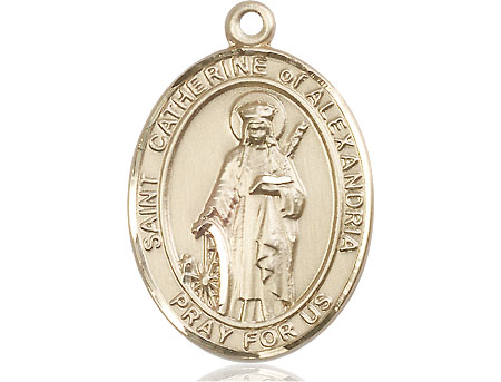 14kt Gold Saint Catherine of Alexandria Medal