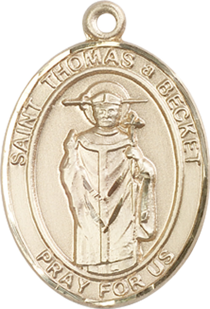 14kt Gold Saint Thomas A Becket Medal