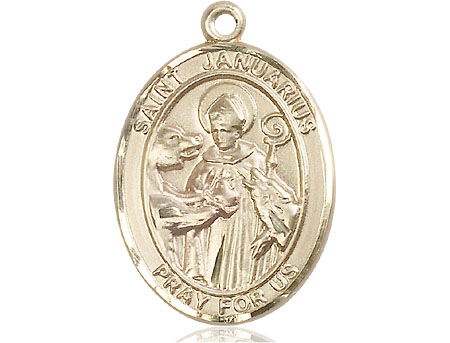 14kt Gold Saint Januarius Medal