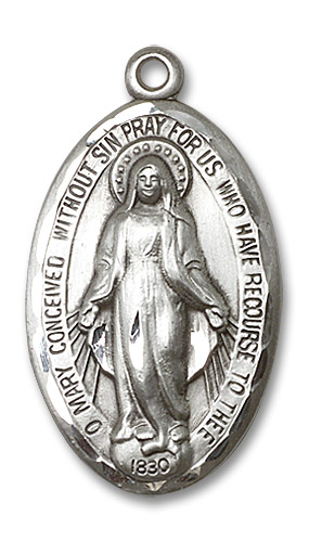 Sterling Silver Miraculous Medal - With Box