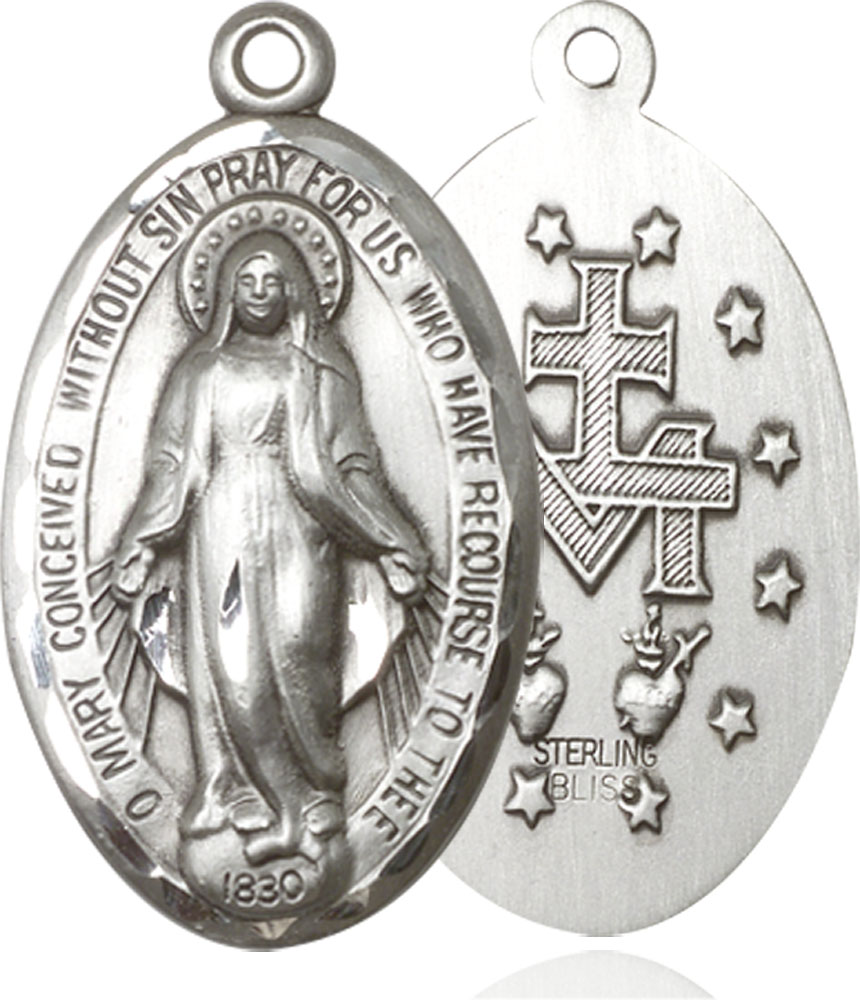 Sterling Silver Miraculous Medal - With Box