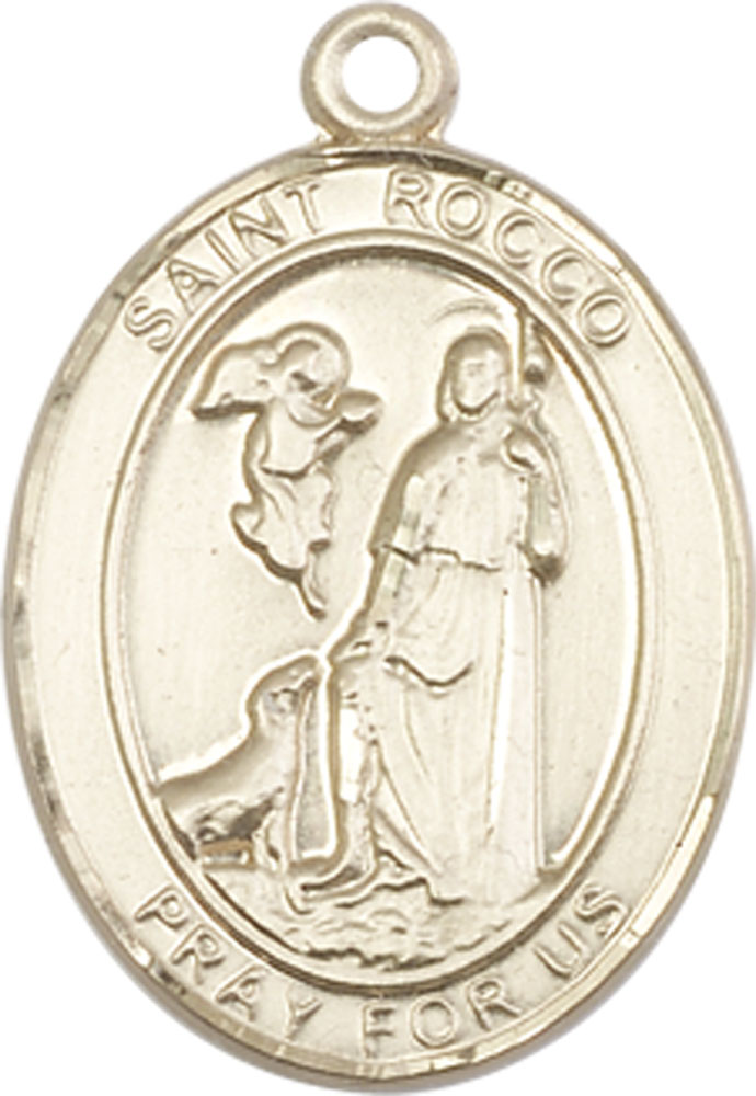 14kt Gold Saint Rocco Medal