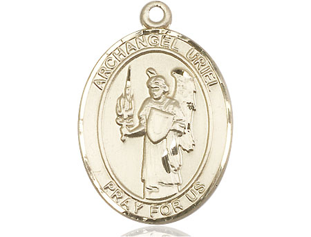 14kt Gold Saint Uriel the Archangel Medal