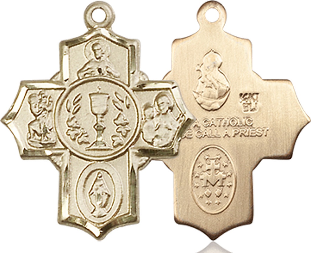 14kt Gold Filled Communion 5-Way Medal