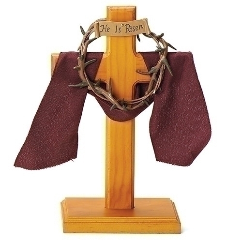 7.5&quot;Crown Of Thorns Desk Cross - Communion