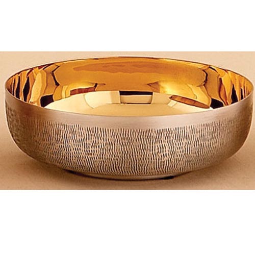 Open Ciborium - 6?" Bowl, Silver-ox Gold-Line-Textured