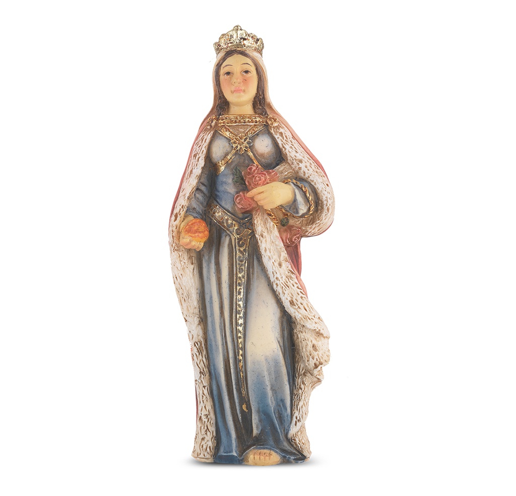 4&quot; Cold Cast Resin Hand Painted Statue of St Elizabeth of Hungary 