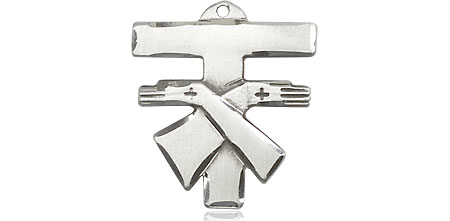 Sterling Silver Franciscan Cross Medal