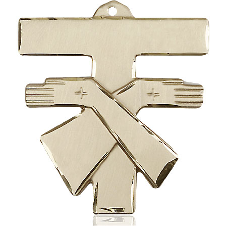 14kt Gold Filled Franciscan Cross Medal