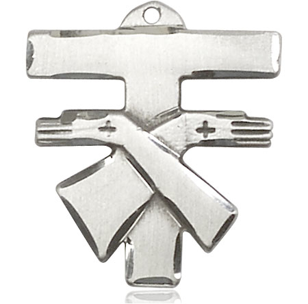 Sterling Silver Franciscan Cross Medal