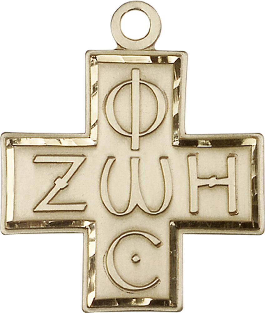 14kt Gold Filled Light &amp; Life Cross Medal