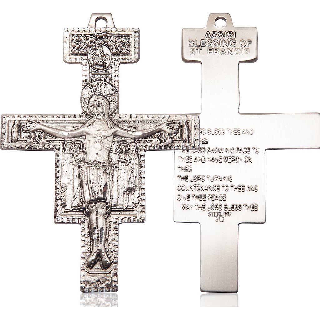 Sterling Silver Damiano Crucifix Medal