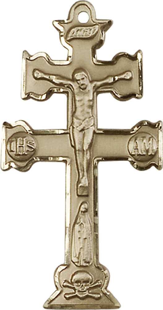 14kt Gold Filled Caravaca Crucifix Medal