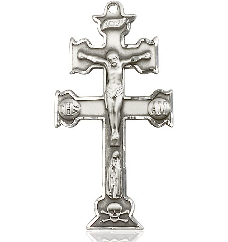Sterling Silver Caravaca Crucifix Medal