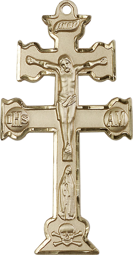 14kt Gold Filled Caravaca Crucifix Medal