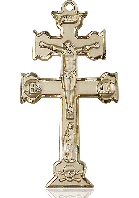 14kt Gold Filled Caravaca Crucifix Medal