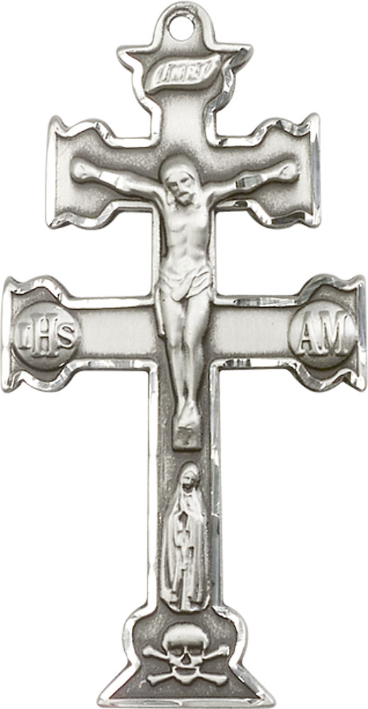 Sterling Silver Caravaca Crucifix Medal