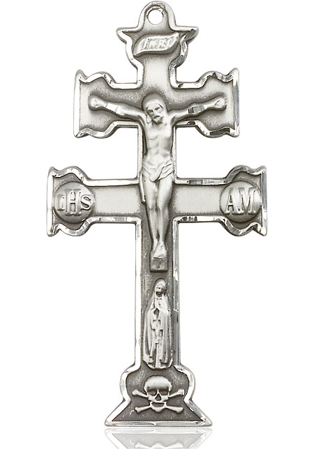 Sterling Silver Caravaca Crucifix Medal