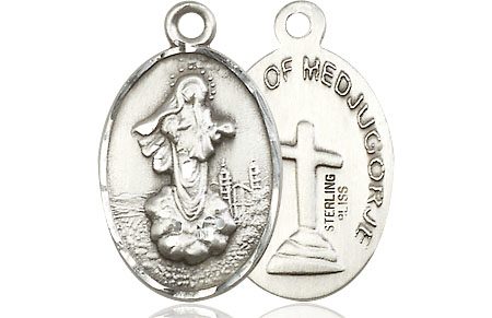 Sterling Silver Our Lady of Medugorje Medal