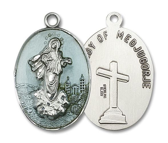 Sterling Silver Medjugorje Medal