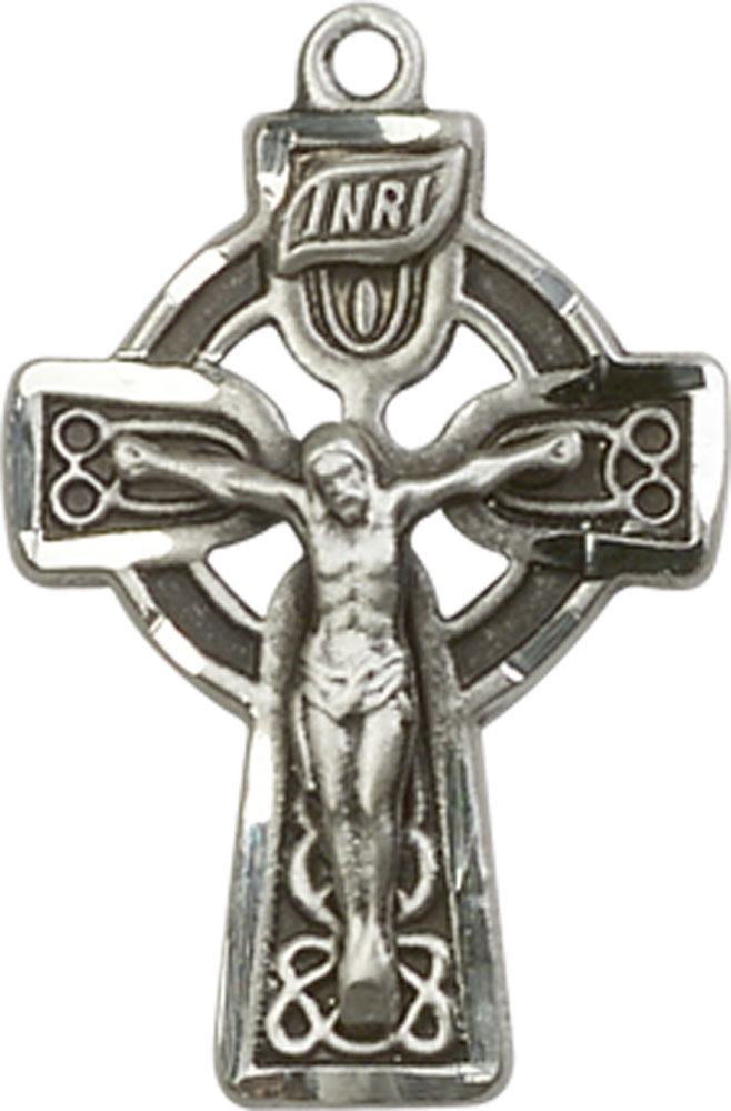 Sterling Silver Celtic Crucifix Medal